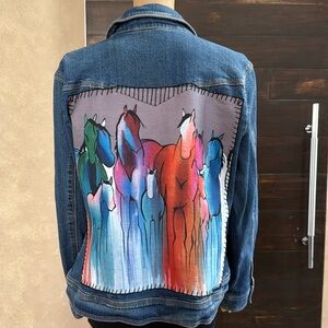 Upcycled Dress Barn (Horse) Western Denim Jacket XL